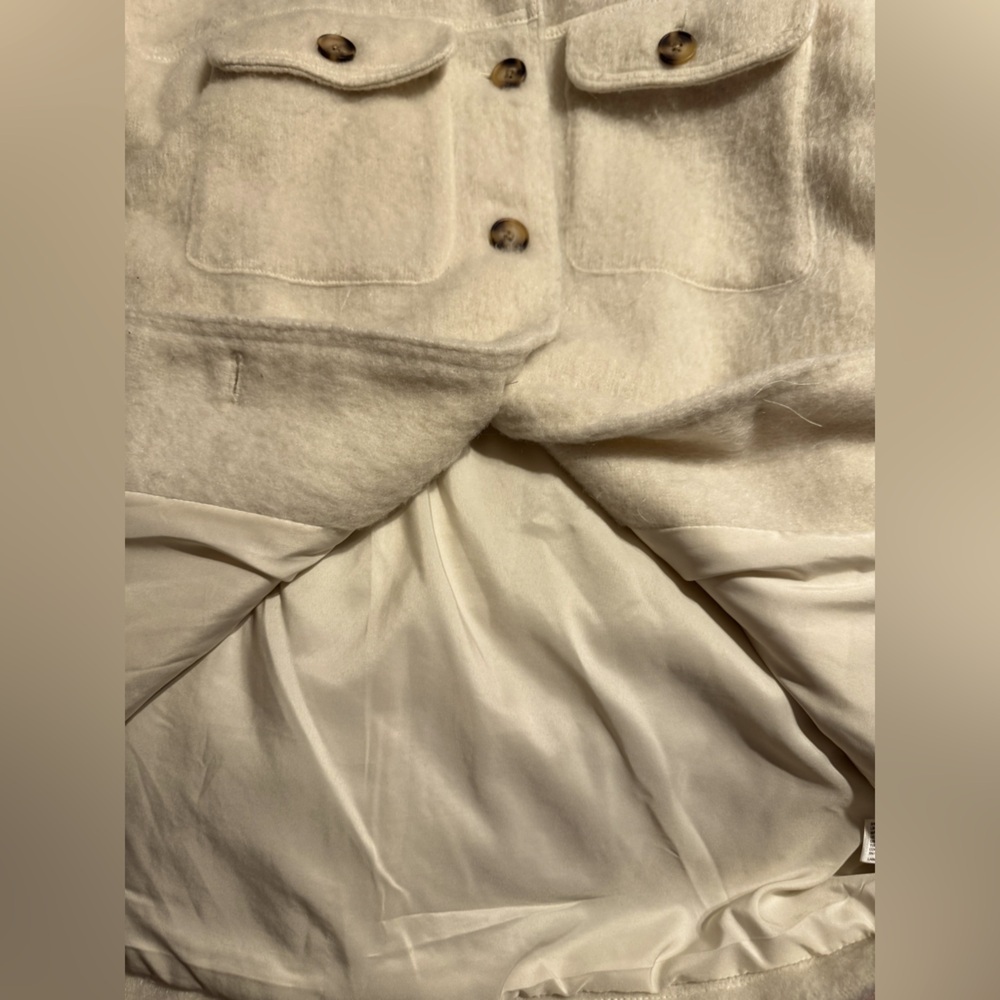 Universal Thread Oversized Ivory Wool-Blend Shacket - Picture 7 of 7